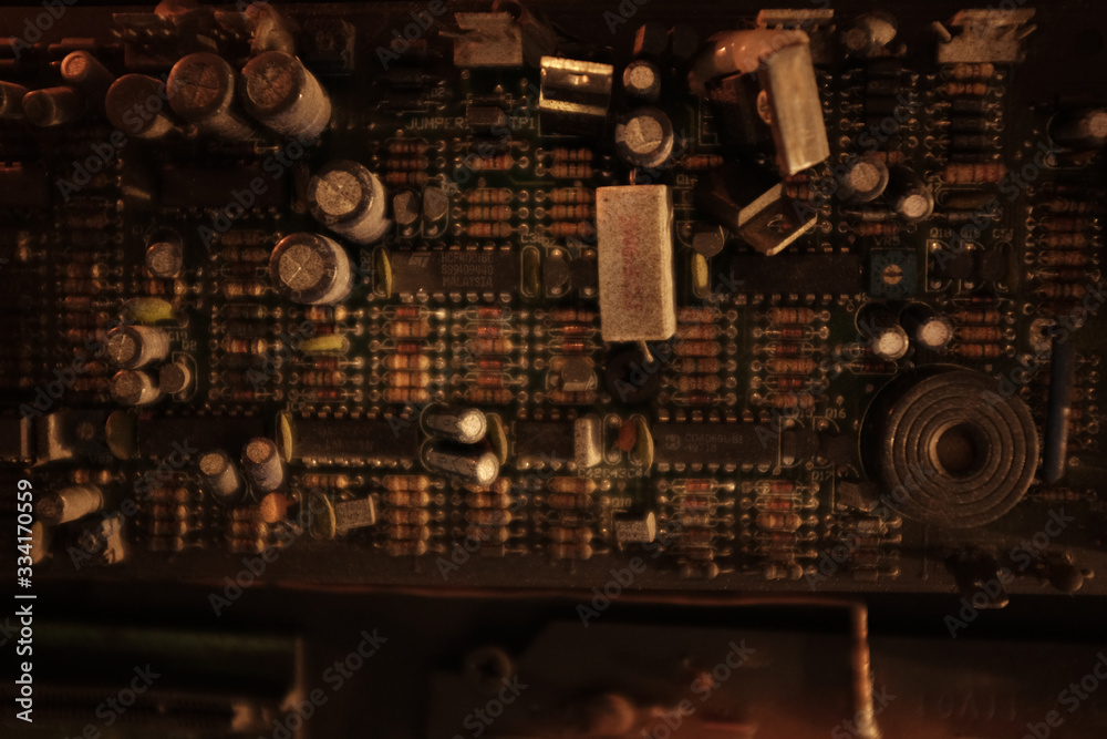 Fototapeta premium Electronic circuit board close up.