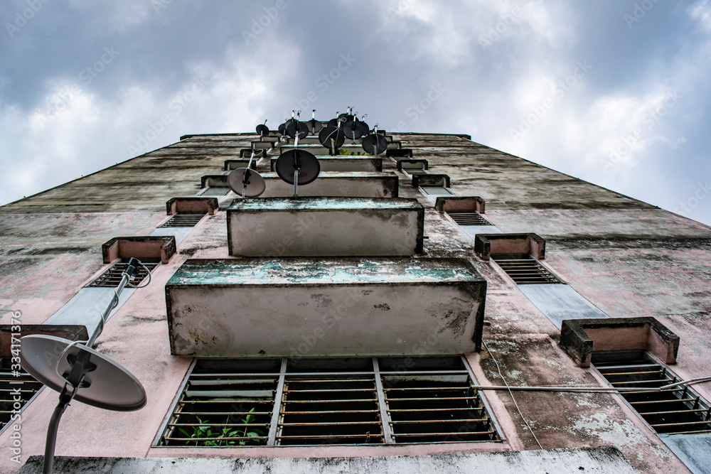 Low angle view old building malaysia Low angle view old building malaysia