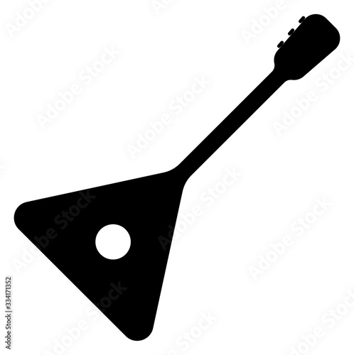 Balalaika icon . Icon for templates, web design and infographics .Musical instrument balalaika line outline . Vector .