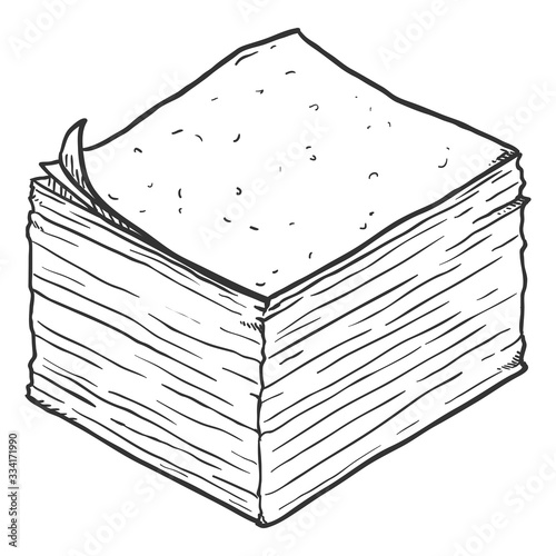 Vector Stack of Paper Napkins