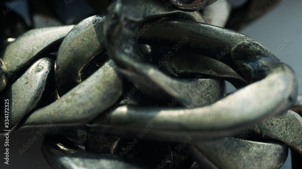 Close up Detail of metal chain.background with copy space. - Image Close up Detail of metal chain.background with copy space. - Image