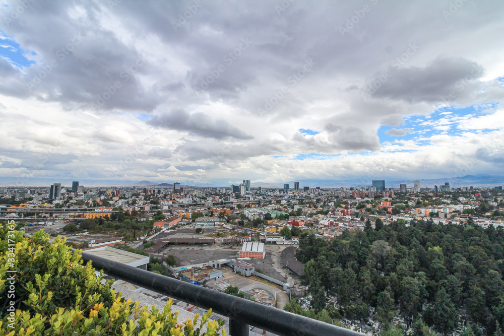 Obraz premium paisaje panoramico de la ciudad de mexico 