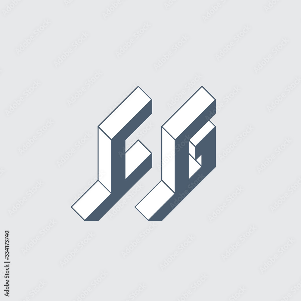 BG - international 2-letter code or National domain of Republic of the Congo. B and G - Monogram or logotype. Isometric 3d font for design. Three-dimension letters in the colors of the Bulgarian flag.