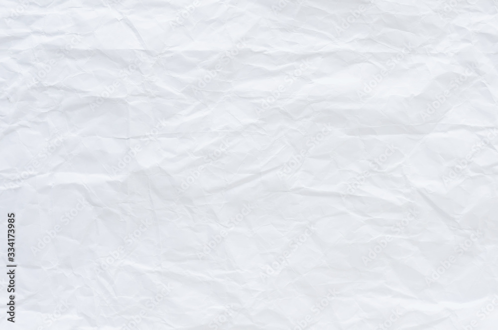 white crumpled paper texture background.	
