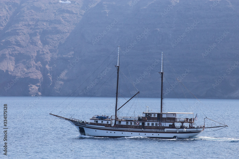 A yacht in the Aegean Sea