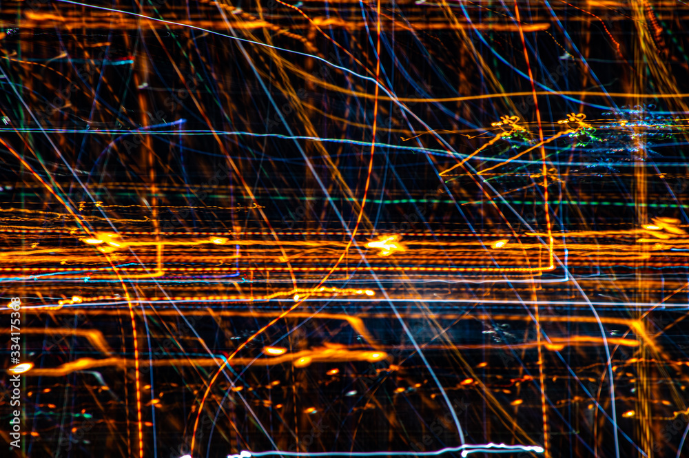 Abstract city lights of Port Adelaide in random patterns as background themes