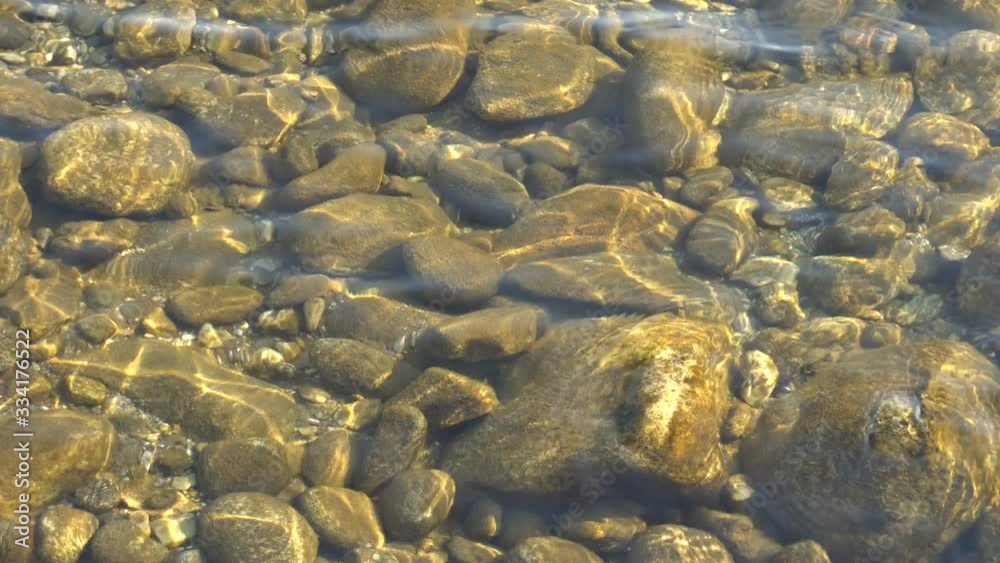 Light rays passing on the stones under water, shot at Murti river, Dooars, West Bengal, India. Abstract nature footage. Light rays passing on the stones under water, shot at Murti river, Dooars, West Bengal, India. Abstract nature footage.