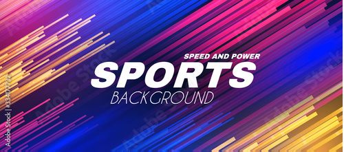 Abstract sport background with motion elements. Light dynamic effect. photo