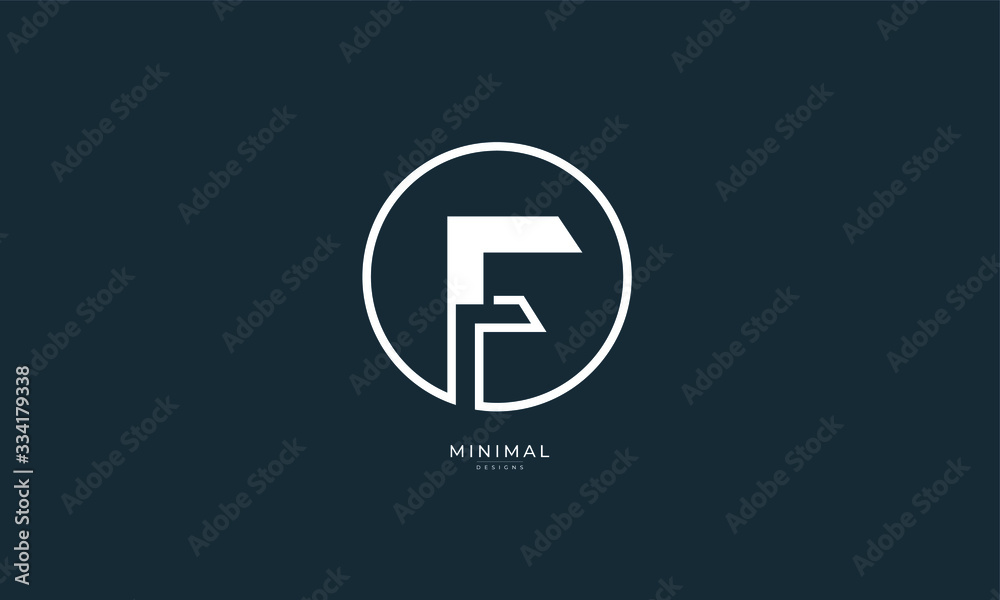 Alphabet letter icon logo F Alphabet letter icon logo F