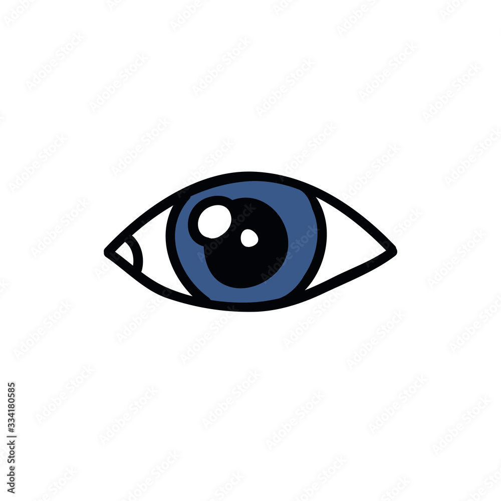 eye doodle icon, vector illustration eye doodle icon, vector illustration