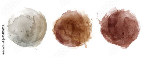 Set of hand drawn vintage watercolor