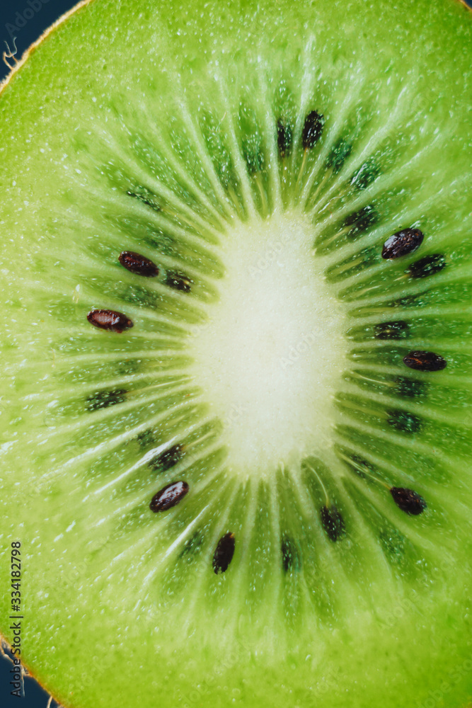 juicy fresh ripe kiwi in a cut close-up, macro juicy fresh ripe kiwi in a cut close-up, macro