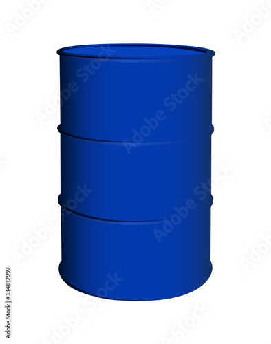 blue steel barrel realistic vector illustration