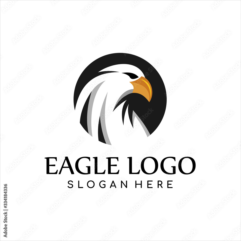 Fototapeta premium Eagle head logo template design. Vector illustration.. Eagle logo design inspiration. 
