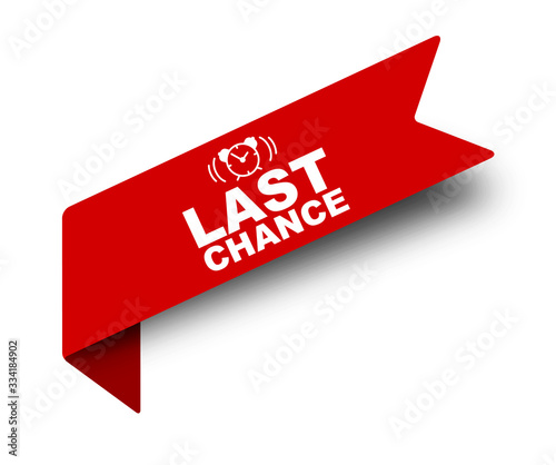 red vector illustration banner last chance