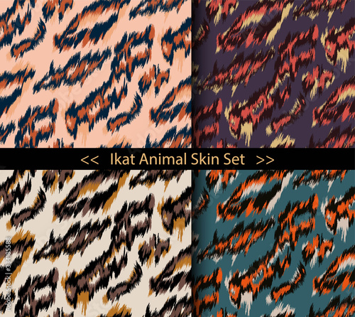 Leopard pattern color Variations. Textile seamless design.