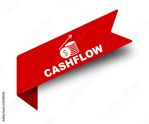 red vector illustration banner cashflow © Michal Hubka