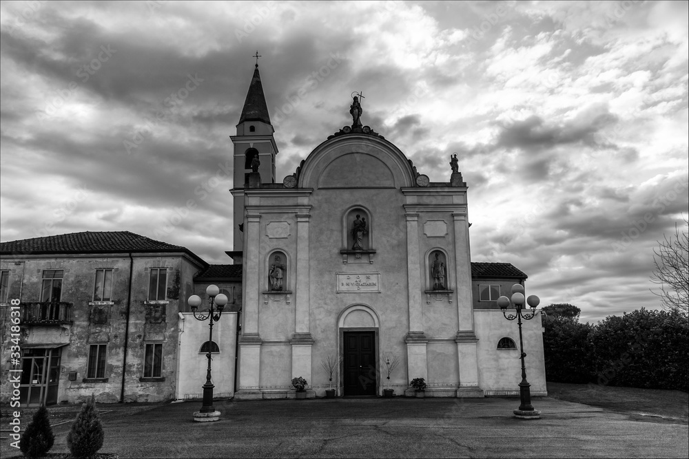 Chiesa del Veneto. Luogo di culto a Fasana, Adria, Provincia di Rovigo. Italia.
