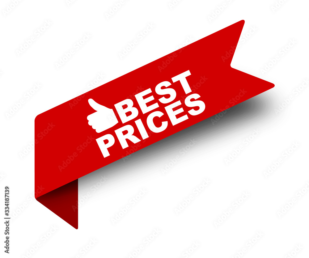 red vector illustration banner best prices red vector illustration banner best prices