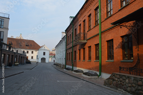 Fototapeta Naklejka Na Ścianę i Meble -  Minsk, Belarus - 29.03.2020: Minsk Upper Town, historical city center