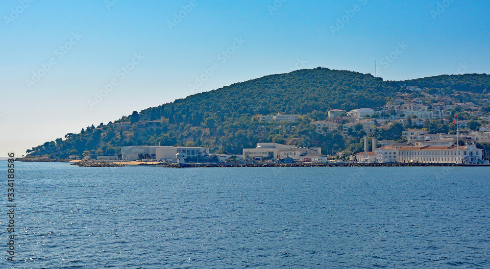 Fototapeta premium Heybeliada, one of the Princes' Islands, also called Adalar, in the Sea of Marmara off the coast of Istanbul