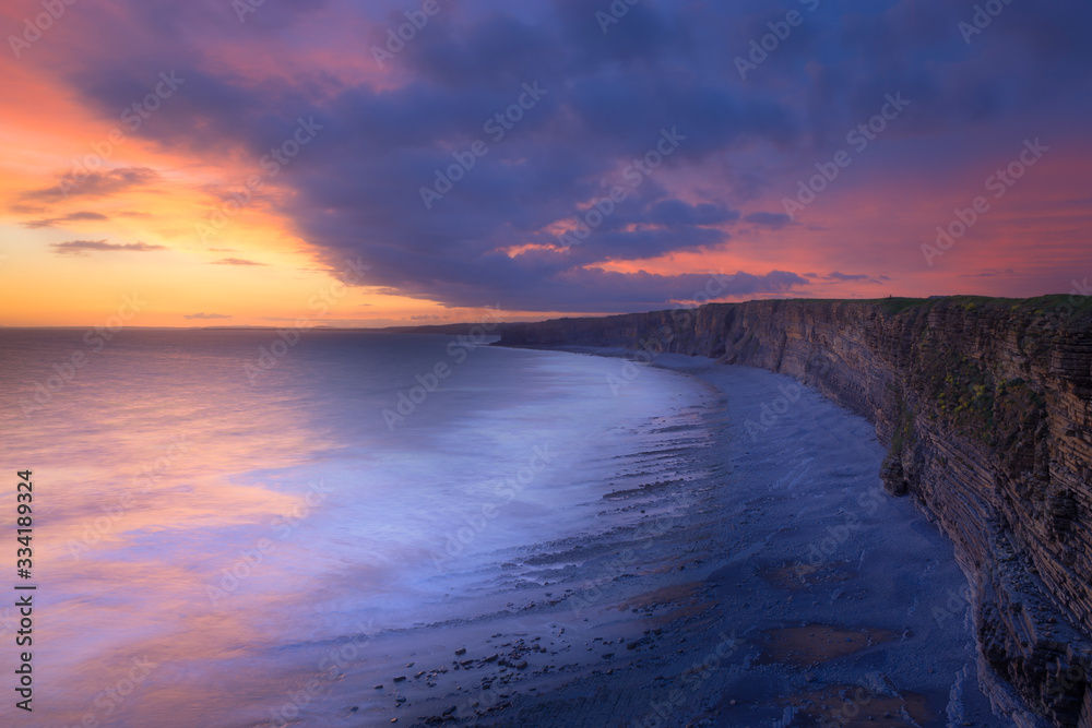 Nash Point near St Donats, Mid Glamorgan (Glamorgan Heritage Coast) Wales at sunset Nash Point near St Donats, Mid Glamorgan (Glamorgan Heritage Coast) Wales at sunset