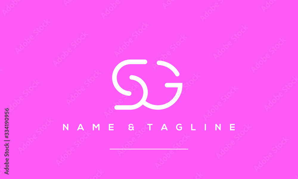 Fototapeta premium Alphabet letter icon logo SG