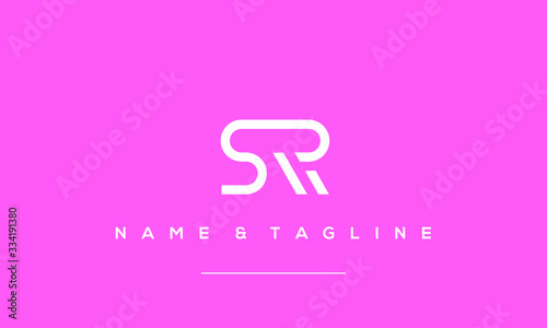 Alphabet letter icon logo SR