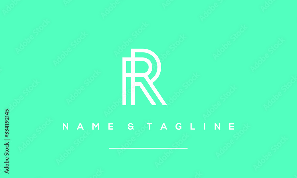 Alphabet letter icon logo R Alphabet letter icon logo R