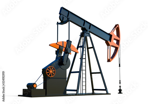 Oil Pump Industry Equipment 3d Render Realistic