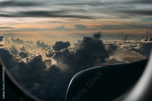 View out of an airplane