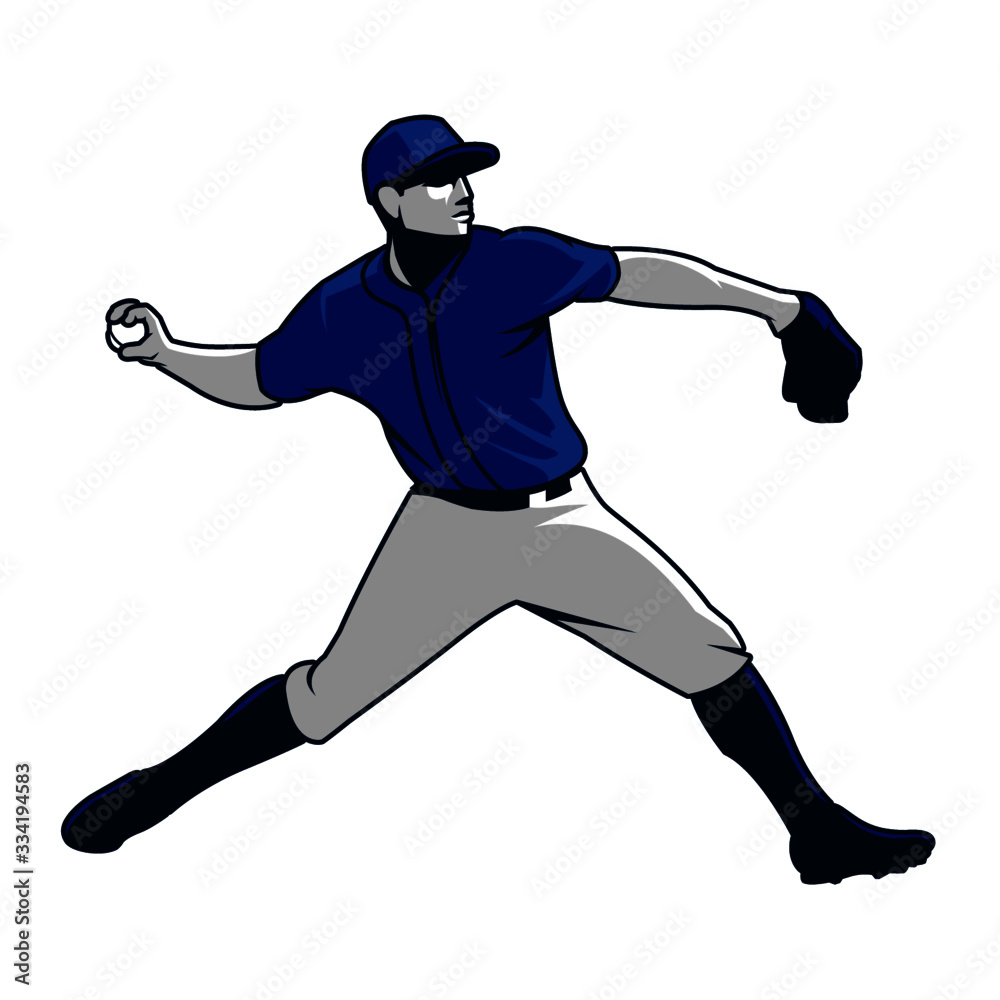 Baseball Pitcher (Blue)