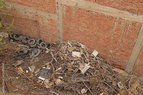 old stone wall with stones