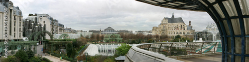 Les halles. Paris France. Panorama