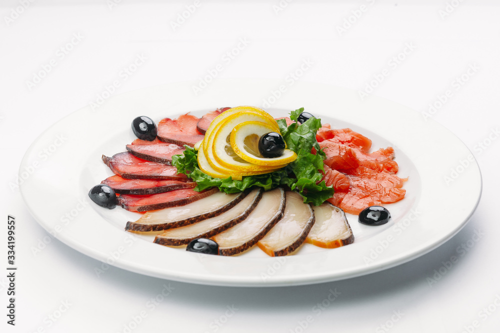 healthy food on white background