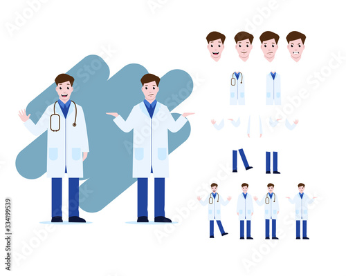 Medical doctor with the character of an element vector
