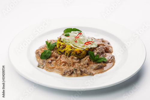 healthy food on white background