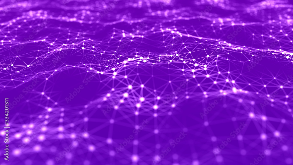 Futuristic dots background. Color music sound waves. Big data visualization. 3d rendering. Futuristic dots background. Color music sound waves. Big data visualization. 3d rendering.