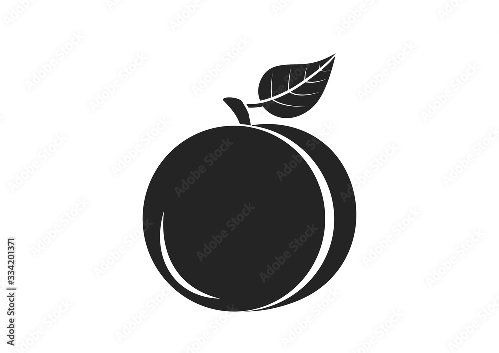 peach icon. food ingredient image. fruit and vegetarian food design element peach icon. food ingredient image. fruit and vegetarian food design element