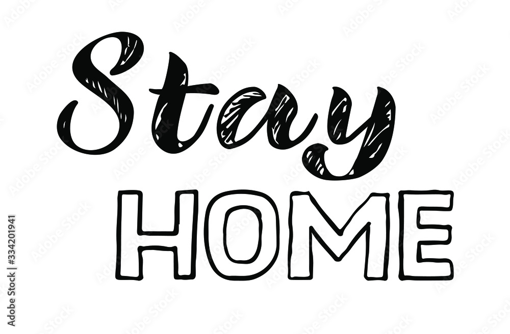 Stay HOME vector hand lettering. Coronavirus Covid-19, quarantine motivational phrase. Stay home quote vector illustration. Coronavirus Covid-19 awareness.Virus outbreak concept. Stay HOME vector hand lettering. Coronavirus Covid-19, quarantine motivational phrase. Stay home quote vector illustration. Coronavirus Covid-19 awareness.Virus outbreak concept.