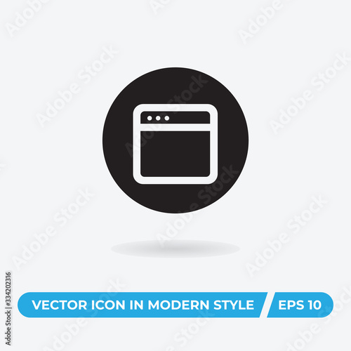 Browser vector icon, simple sign for web site and mobile app.