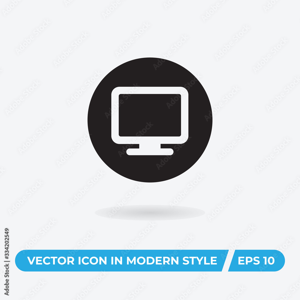 Computer vector icon, simple sign for web site and mobile app. Computer vector icon, simple sign for web site and mobile app.