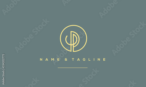 Alphabet letter icon symbol P