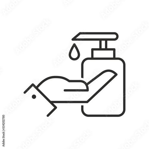 Liquid soap icon. Vector icon isolated on white background