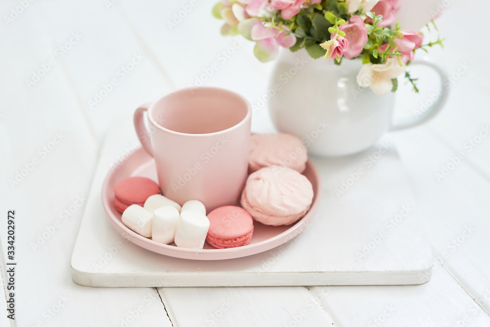 Mother's Day Greeting Card. Romantic breakfast. Happy mothers day frame background. Tea set with flowers and sweet. Spring card template. Happy Birthday or Valentine. Women's Day. Copy space. Mother's Day Greeting Card. Romantic breakfast. Happy mothers day frame background. Tea set with flowers and sweet. Spring card template. Happy Birthday or Valentine. Women's Day. Copy space.