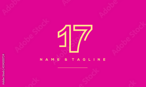 numbers icon logo 17, 17 birthday, 17 anniversary  photo