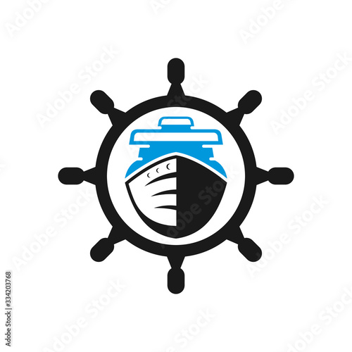Sea ship transportation logo