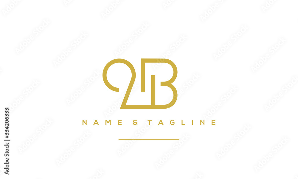 number and letter icon logo 9B Stock Vector | Adobe Stock