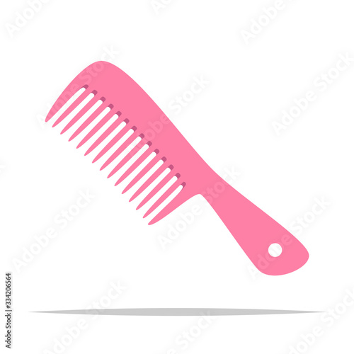 Pink comb vector isolated illustration