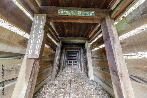 Entrance to San Cristobal Mine  an old Abandoned Mercury Mine  in Almaden Quicksilver County Park.